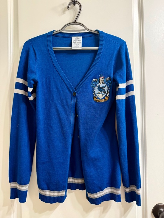 Wizarding World Of Harry Potter Sweaters - Wizarding World of Harry Potter Bright Blue Ravenclaw Cardigan sz Small